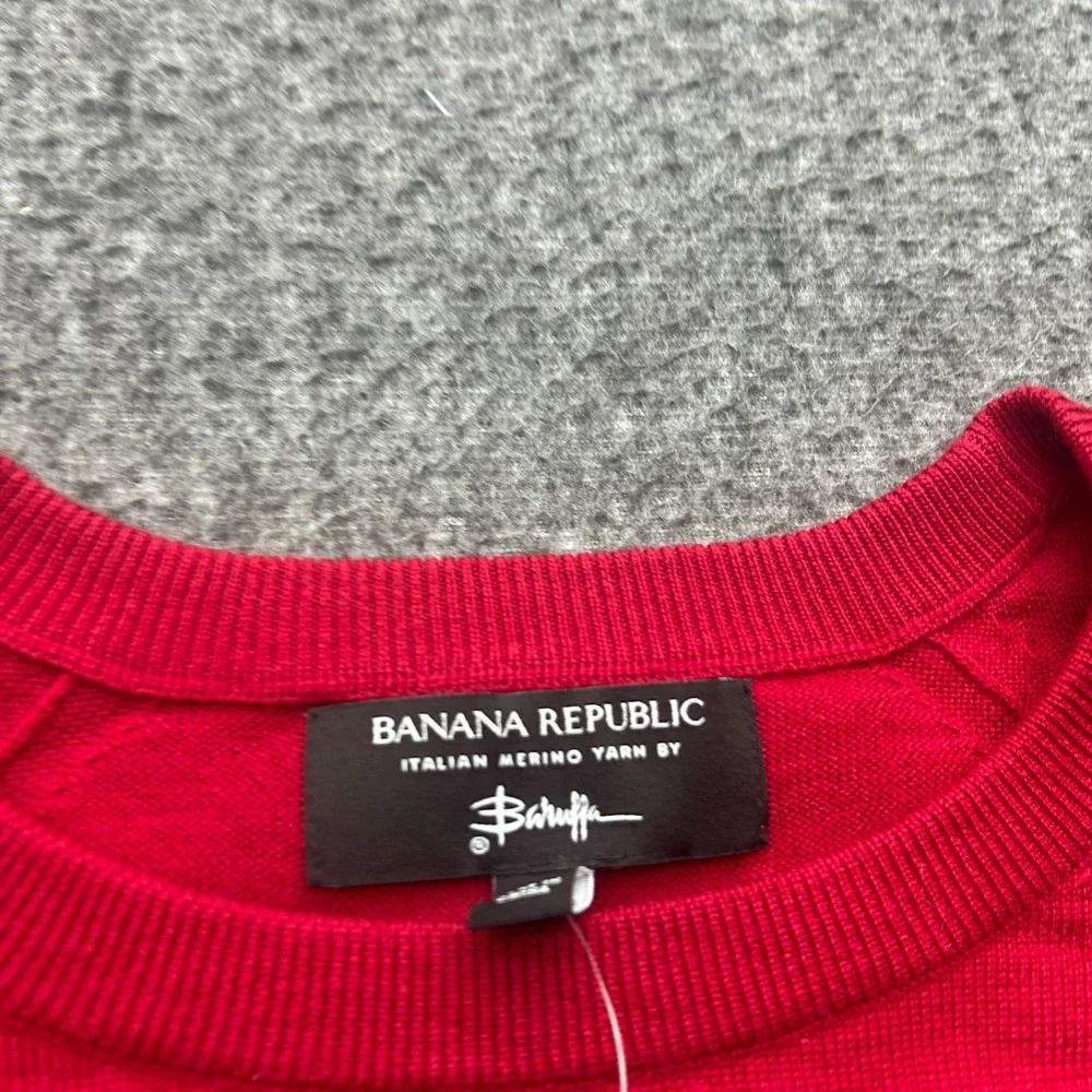 Banana Republic Italian Merino Wool Sweater Mens Large Crewneck‎ Old Money Quiet